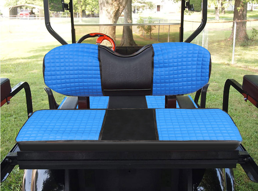 4PCS Golf Cart Front&Rear Seat Covers For E-Z-GO Medalist TXT 1994-2013 - Blue