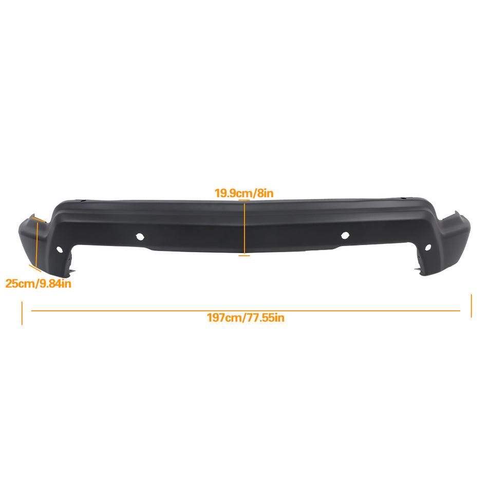 Labwork Front Bumper Face Bar Black W/ Hole For 2022-23 Chevrolet Silverado 1500