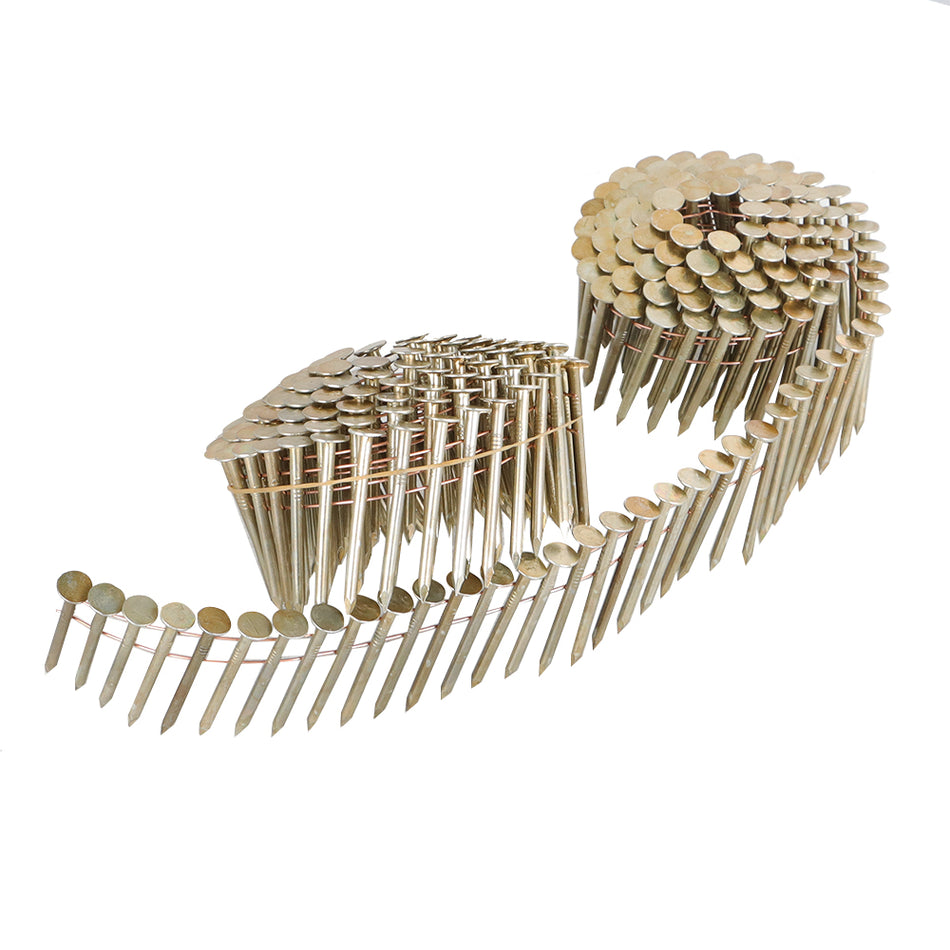 New 7200Pcs 0.12 ?? 1-3/4" 15Deg Galvanized Coil Roofing Nail 3/8" Head Diameter