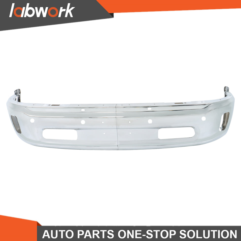 Labwork Steel Front Bumper Face Bar Chrome For RAM 1500 2013-17 2018 With Holes