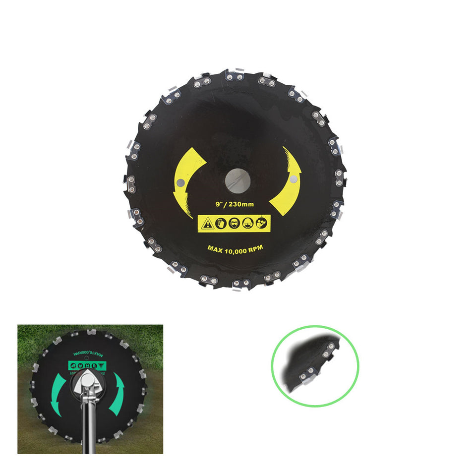 9" x 20T Chain Saw Tooth Brush-Cutter Grass Blade Heavy Duty Fit For Gas Trimmer