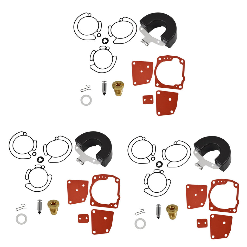 Triple Carburetor Rebuild Kit for Johnson Evinrude V6 60 Degree 105 150 175 Carb