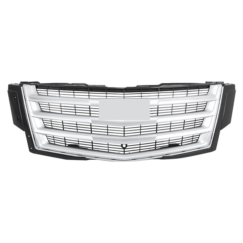 Labwork Bumper Grille Front Mesh Silvery Grey For Cadillac Escalade 2015-2020