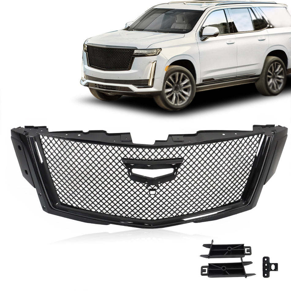 Labwork Front Bumper Grille Honeycomb For 2015-2020 Cadillac Escalade Black