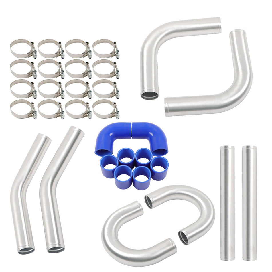 Labwork 2.5 Inch 64mm Aluminum Universal Intercooler Turbo Piping Pipe Kit
