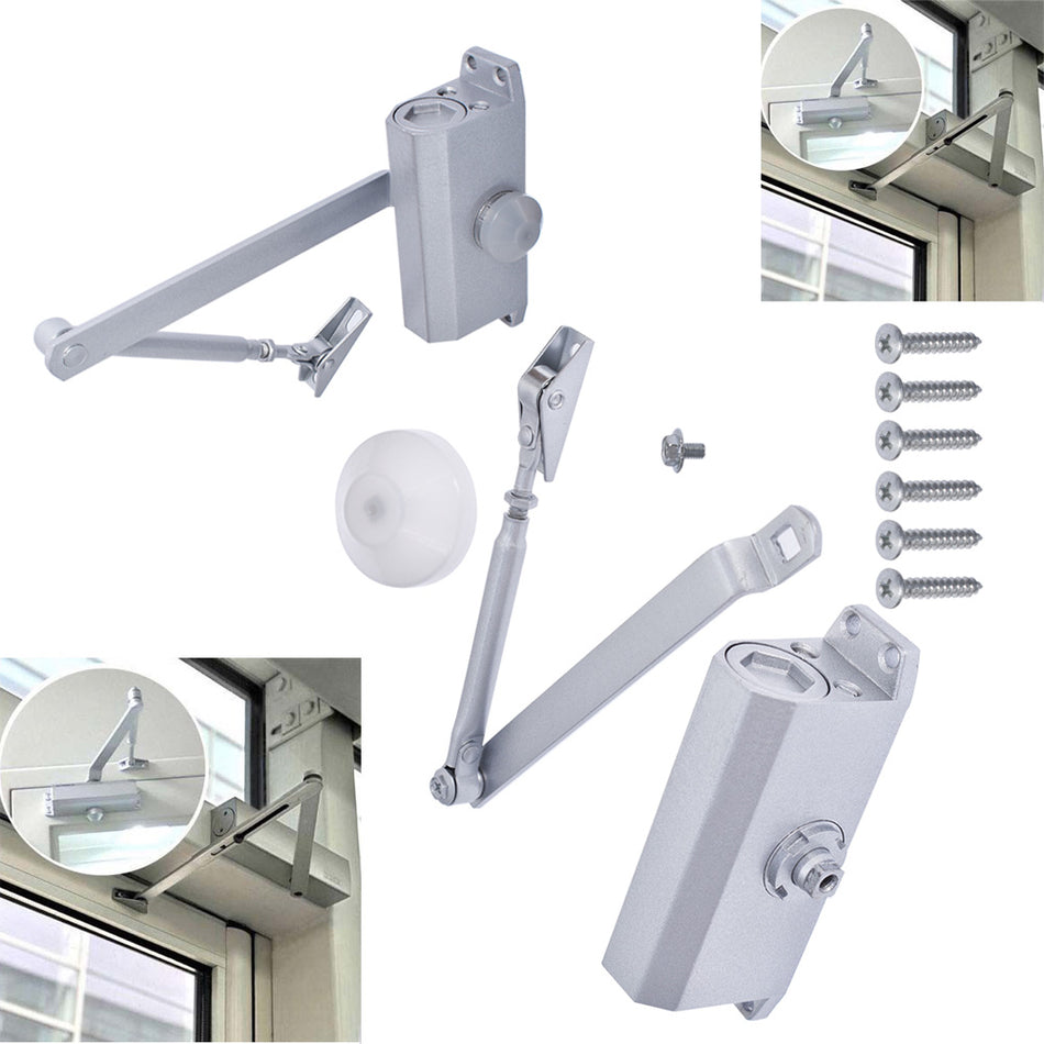 2x weight 25-45kg aluminum Door Closer door Two Independent Valves Control Sweep