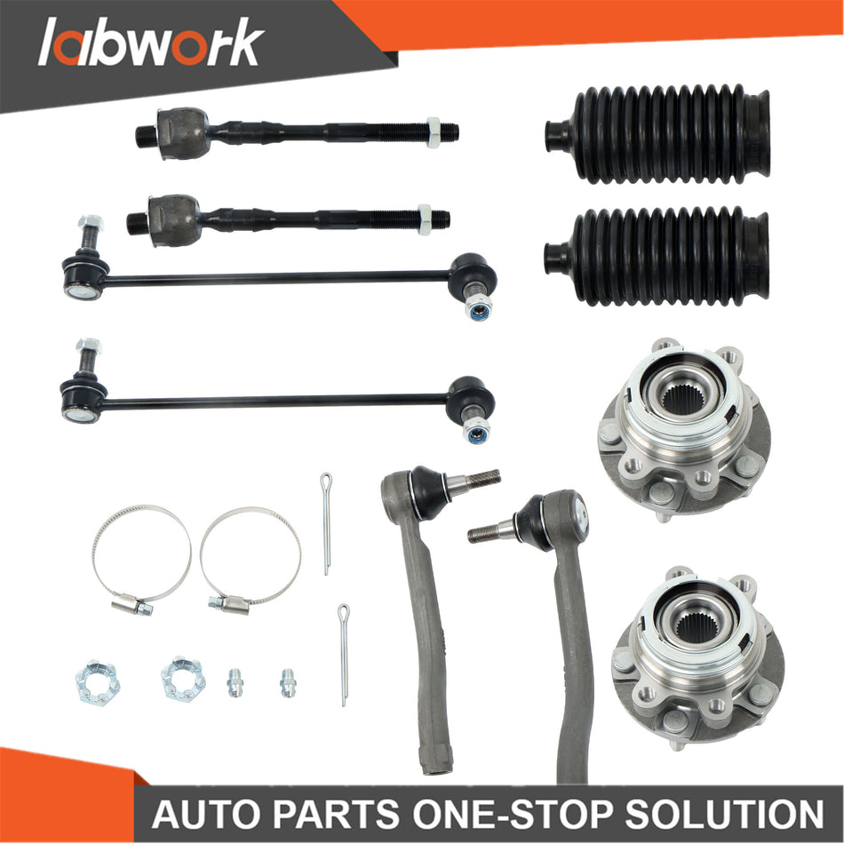 Labwork 10X Front Wheel Hub & Bearing Suspension Kit For NISSAN ALTIMA 2007-2012