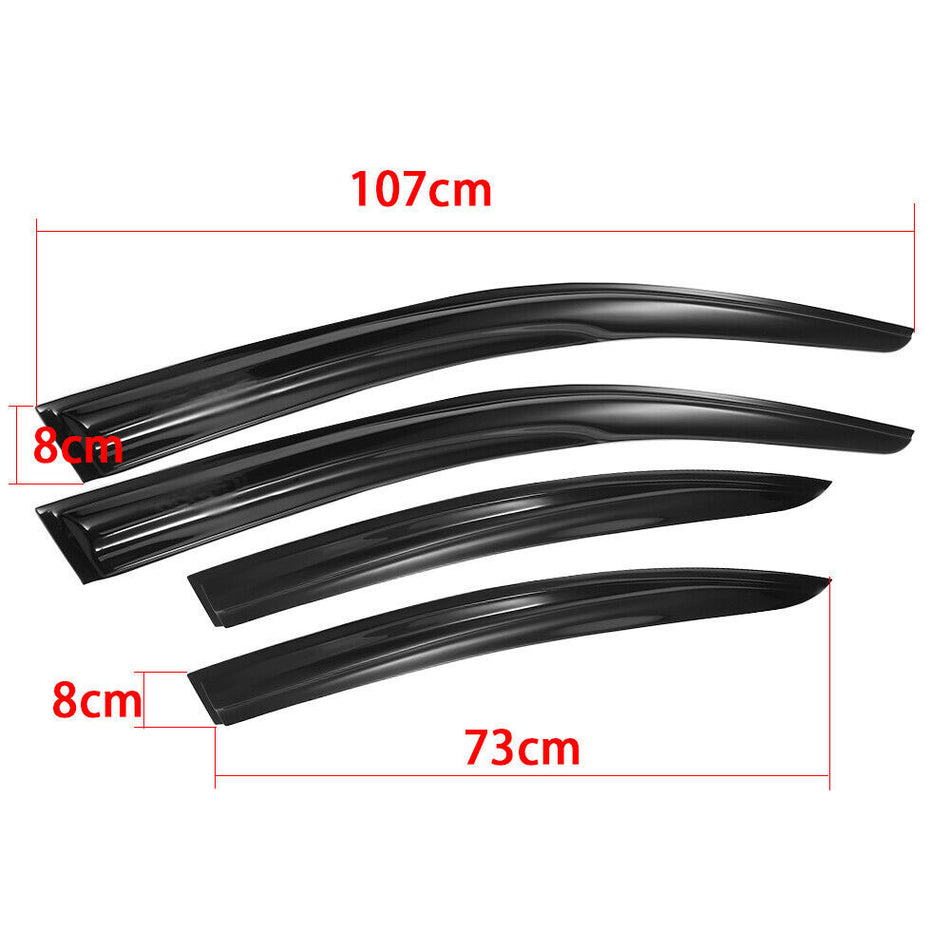 Labwork Window Visors For 2008-2017 Mitsubishi Lancer Smoke Sun/Rain Guard 4pcs