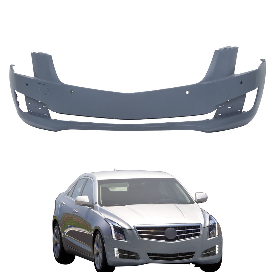 Front Bumper Cover Fascia 22878681 For 2013 2014 Cadillac ATS W/ Park Assist