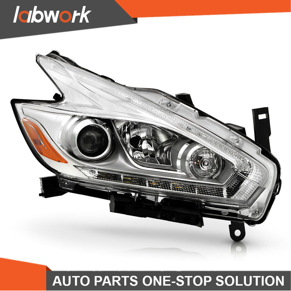 Labwork Headlight For 2017 Nissan Murano Halogen w/LED DRL Projector Right Side