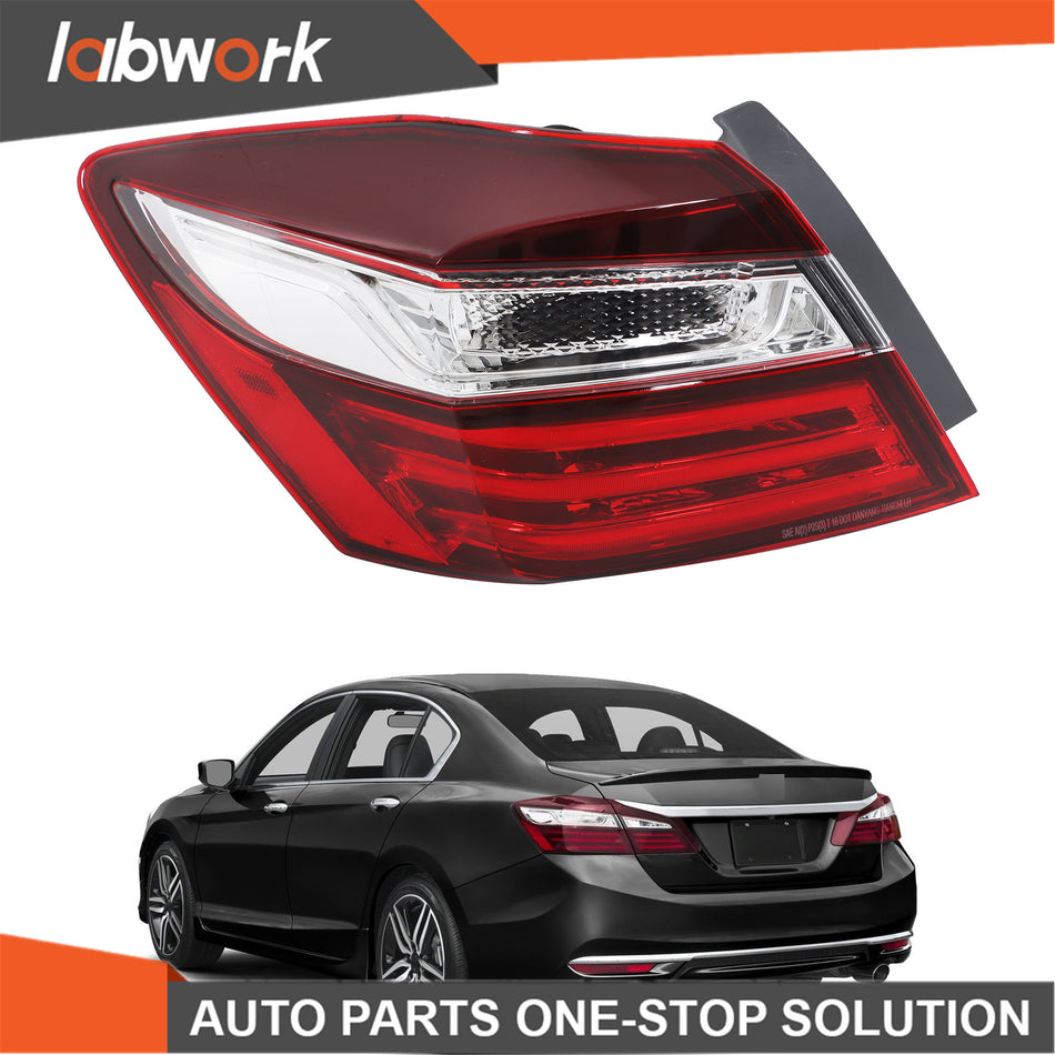 Labwork Tail Lights For 2016-2017 Honda Accord 4DR Rear Outer Driver Left Side