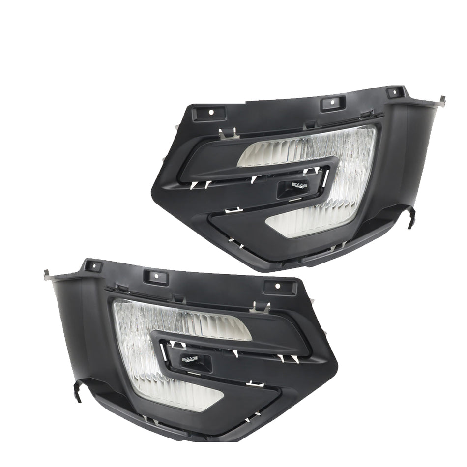 Labwork Left+Right Side Fog Lights For 2016-2017 Ford Explorer Halogen W/Bezel