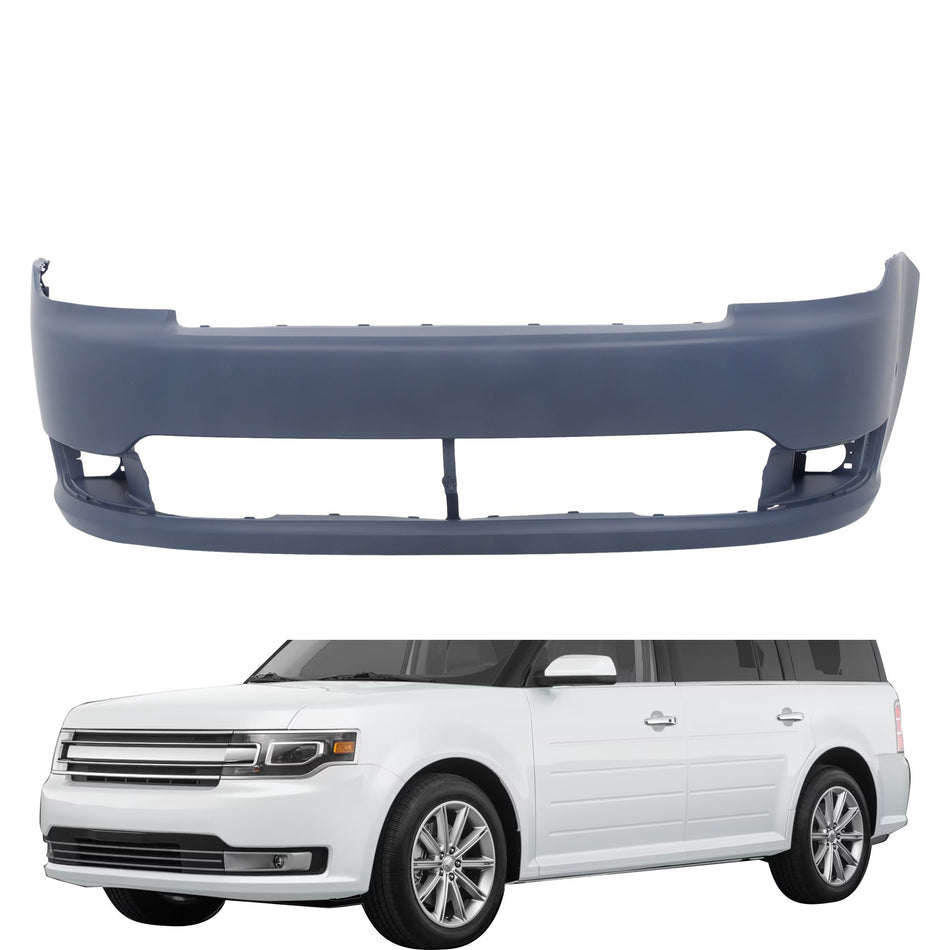Labwork Front Bumper Cover For Ford Flex 2013-2017 w/ Park Sensor Holes Plastic