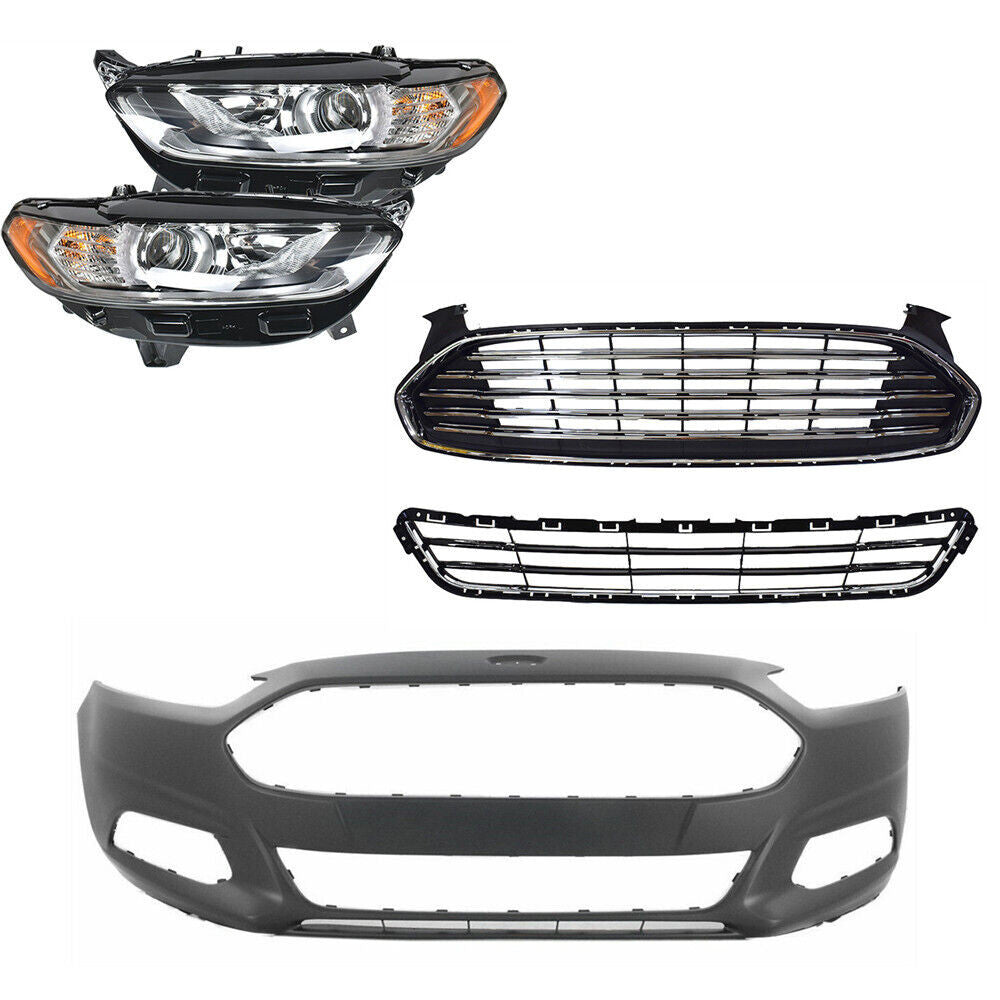 Transmotor Front Bumper Fog Light Covers – Pair For Ford Fusion 2013-2016, Direct Fit