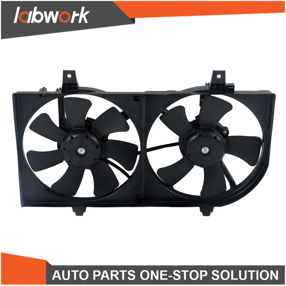 Labwork Radiator Condenser Cooling Fan Assembly 2002 2003-2006 For Nissan Sentra