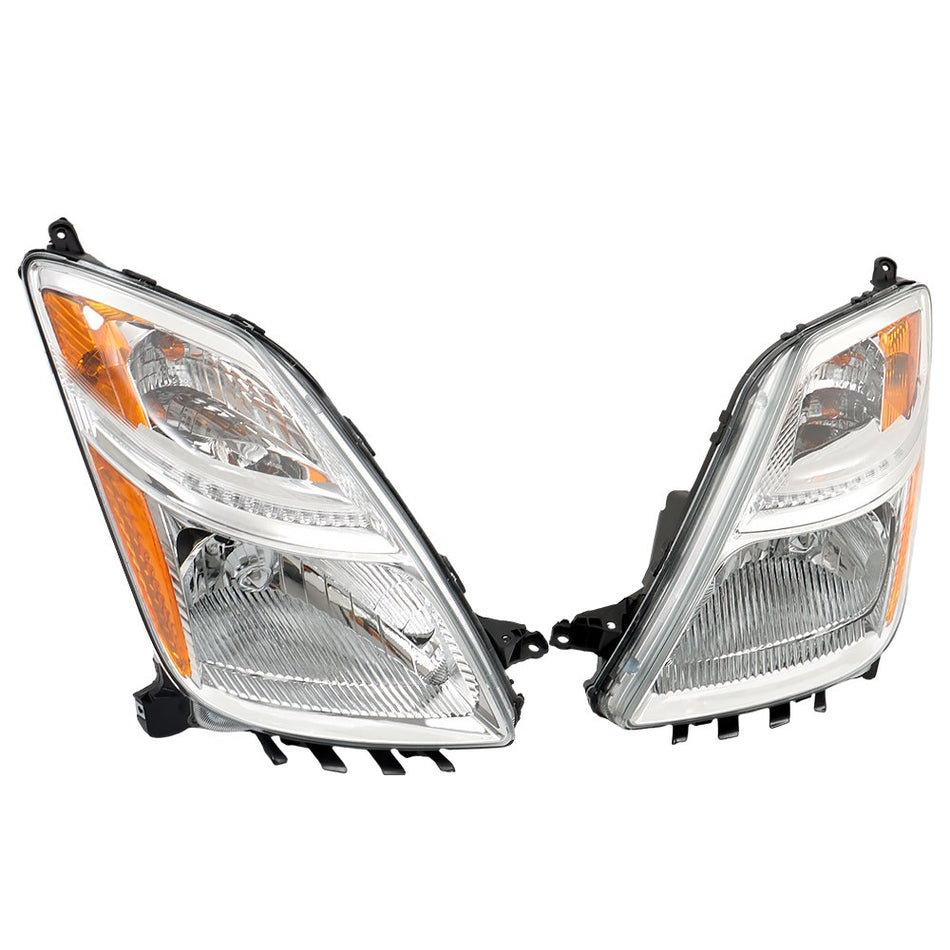Labwork Right & Left Headlight For 2006-2009 Toyota Prius Halogen Headlamp Clear