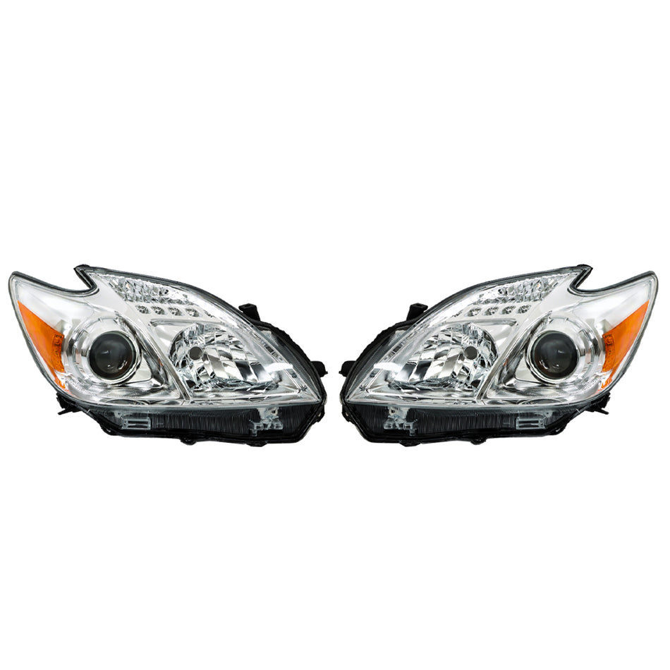 Labwork LH+RH Headlights Headlamps For Toyota Prius 2012-2015 Driver & Passenger