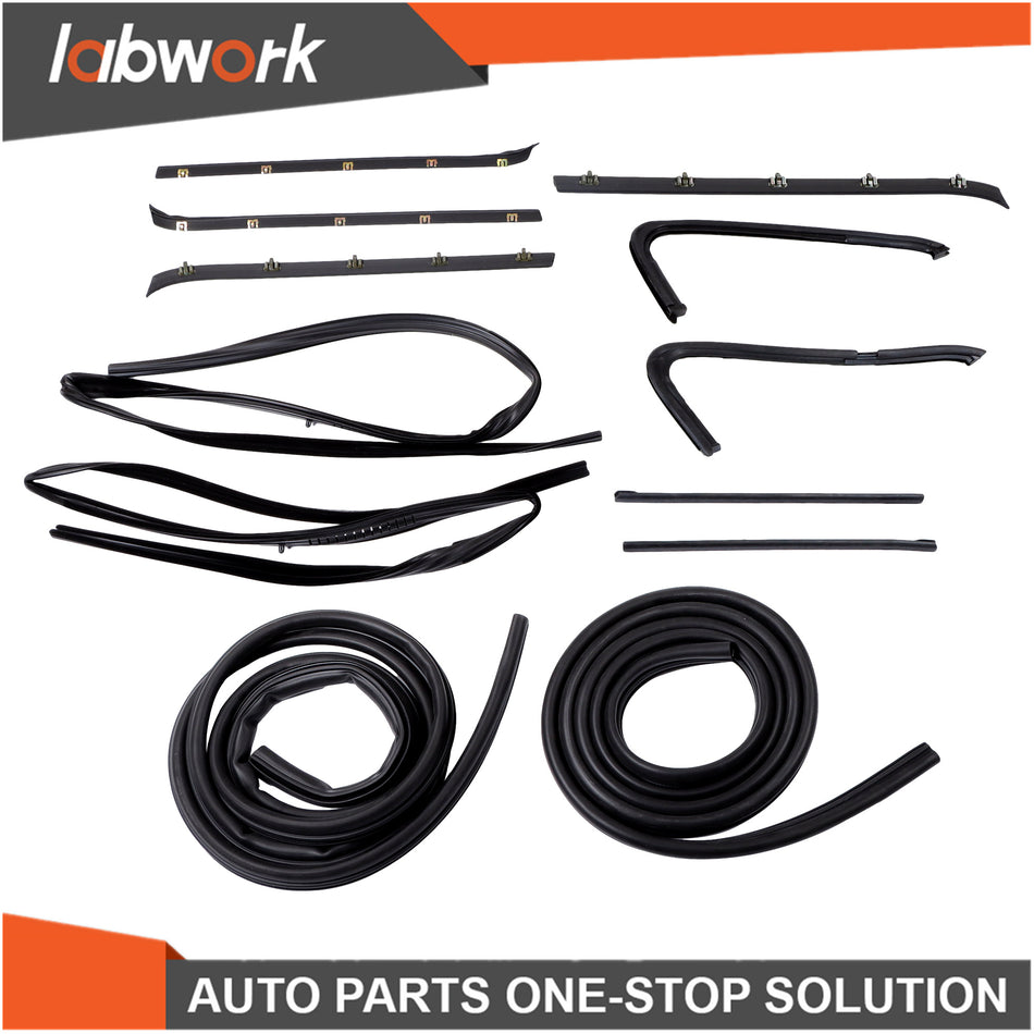 Labwork Door Weatherstrip Rubber Seal Kit For Chevy GMC Pickup Truck 1973-1980