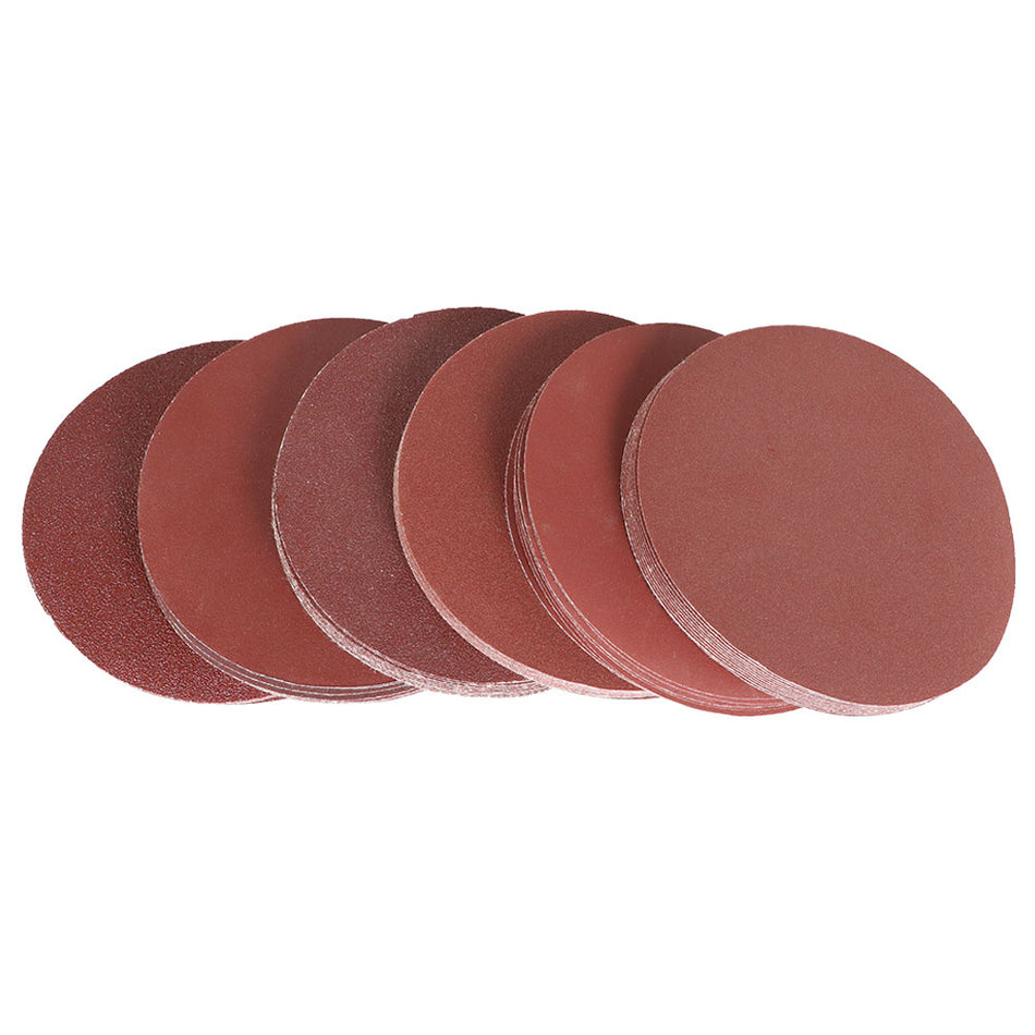 60 pcs 6" High Quality Disc Sandpaper 80 100 120 180 240 400 Mesh Non Perforated