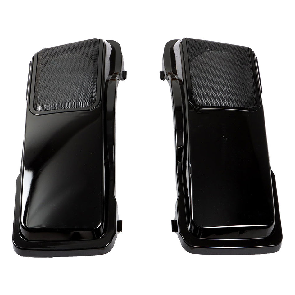 For 1994-2013 Touring Saddlebags Pair 6×9" Speaker Lids Vivid Black CVO Style
