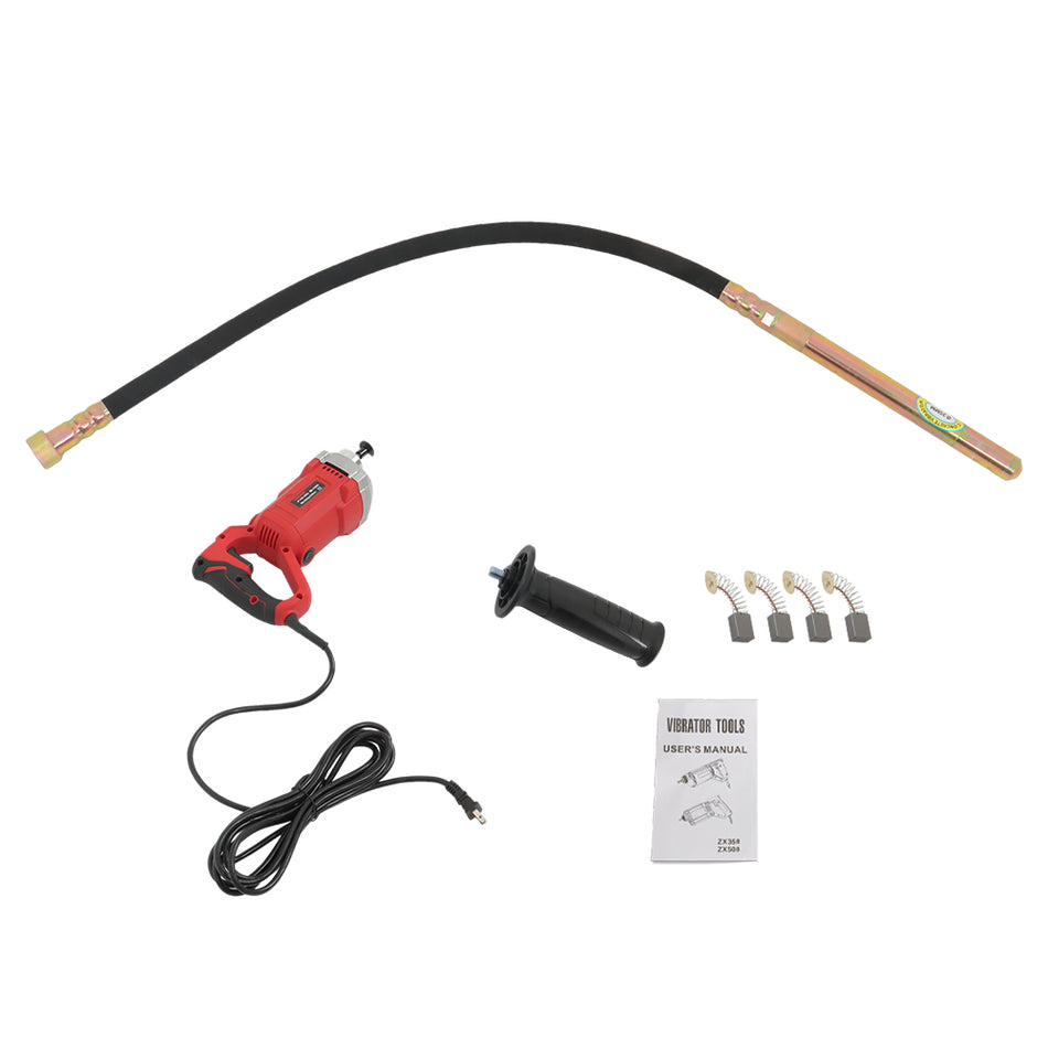 1500W Handheld Concrete Vibrating Tool Concrete Vibrator with 4.92 ft Shaft Rod