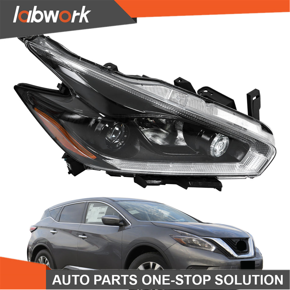Labwork Headlight For 2018 Nissan Murano Halogen LED DRL Projector Right Side