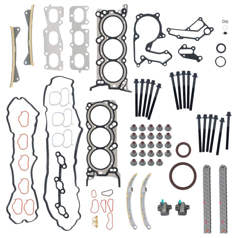 Labwork Timing Chain Head Gasket Bolt Set For Kia Hyundai Genesis 3.3/3.5/3.8L