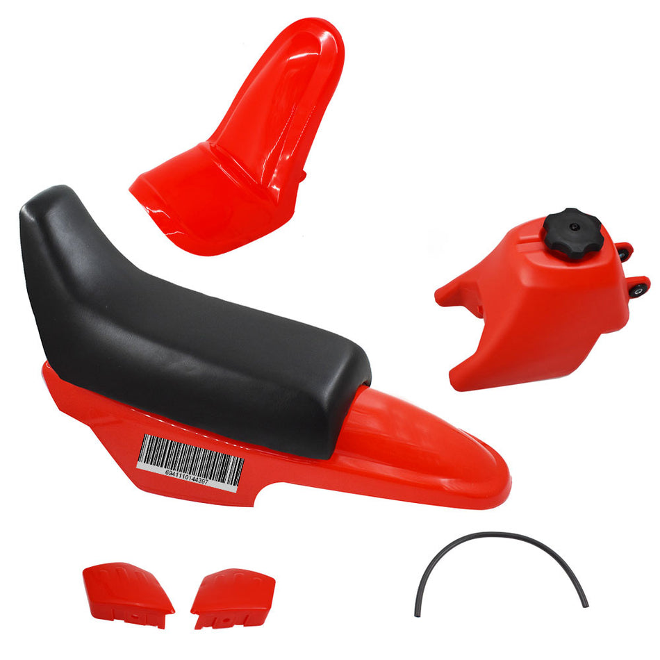 For Yamaha PW50 PY50 Red Plastic Fender Body Seat Gas Tank Kit