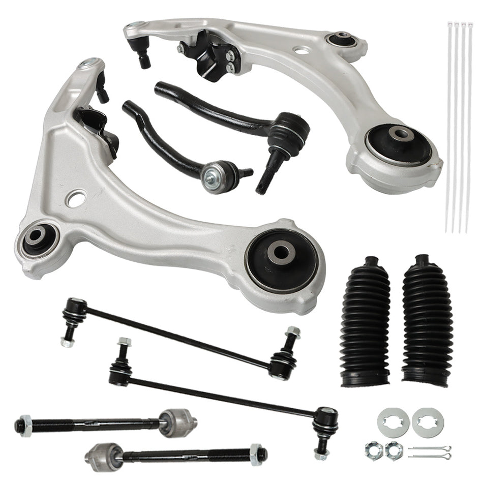 Labwork Control Arm Ball Joints Tie Rod Ends 2009-2014 For Nissan Murano 10PC