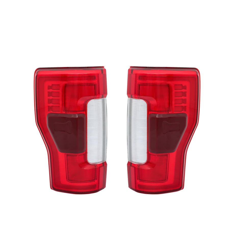 Tail Lamp Light Replacement for F250 F350 2017-2019 Red Lens Driver and Passenger Side Brake Light Outer KC3Z13404B KC3Z13405B with Blind Spot Module Not Included