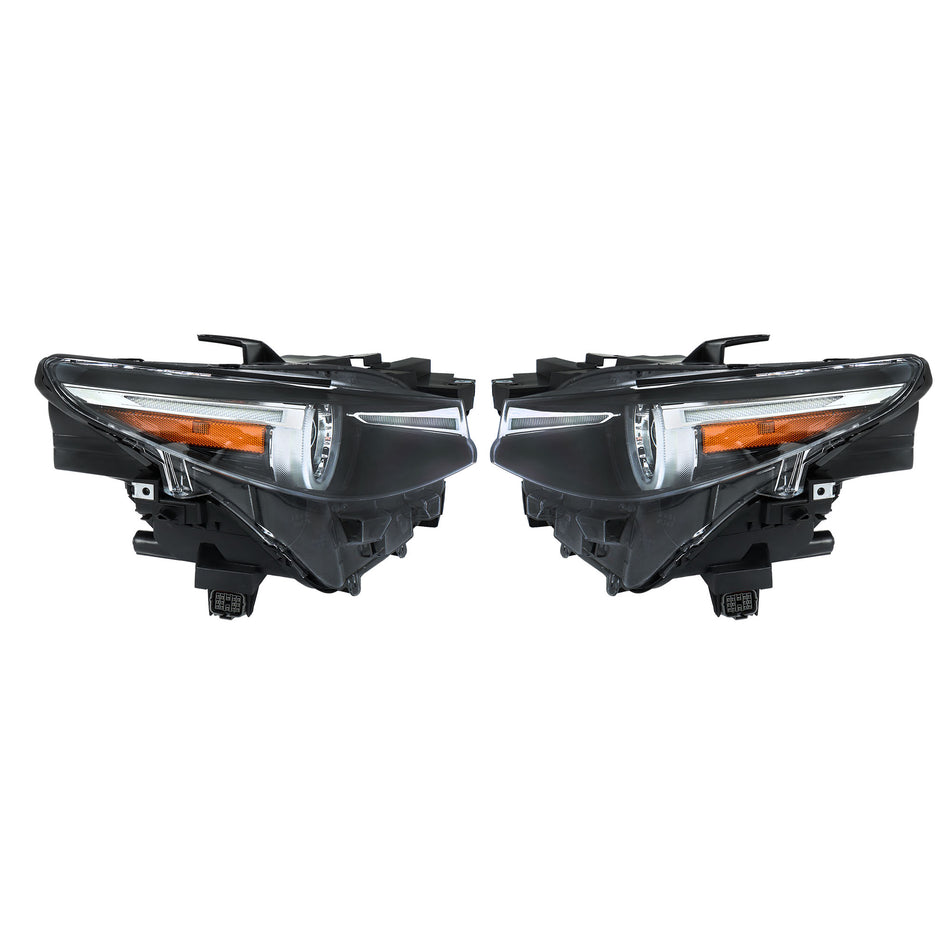Left+Right Side Full LED Headlight Adaptive For Mazda CX-9 2016-2023 Lamps w/AFS