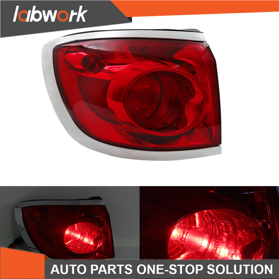 Labwork Tail Lights For 2008-2012 Buick Enclave Clear Lens Outer Left+Right Side