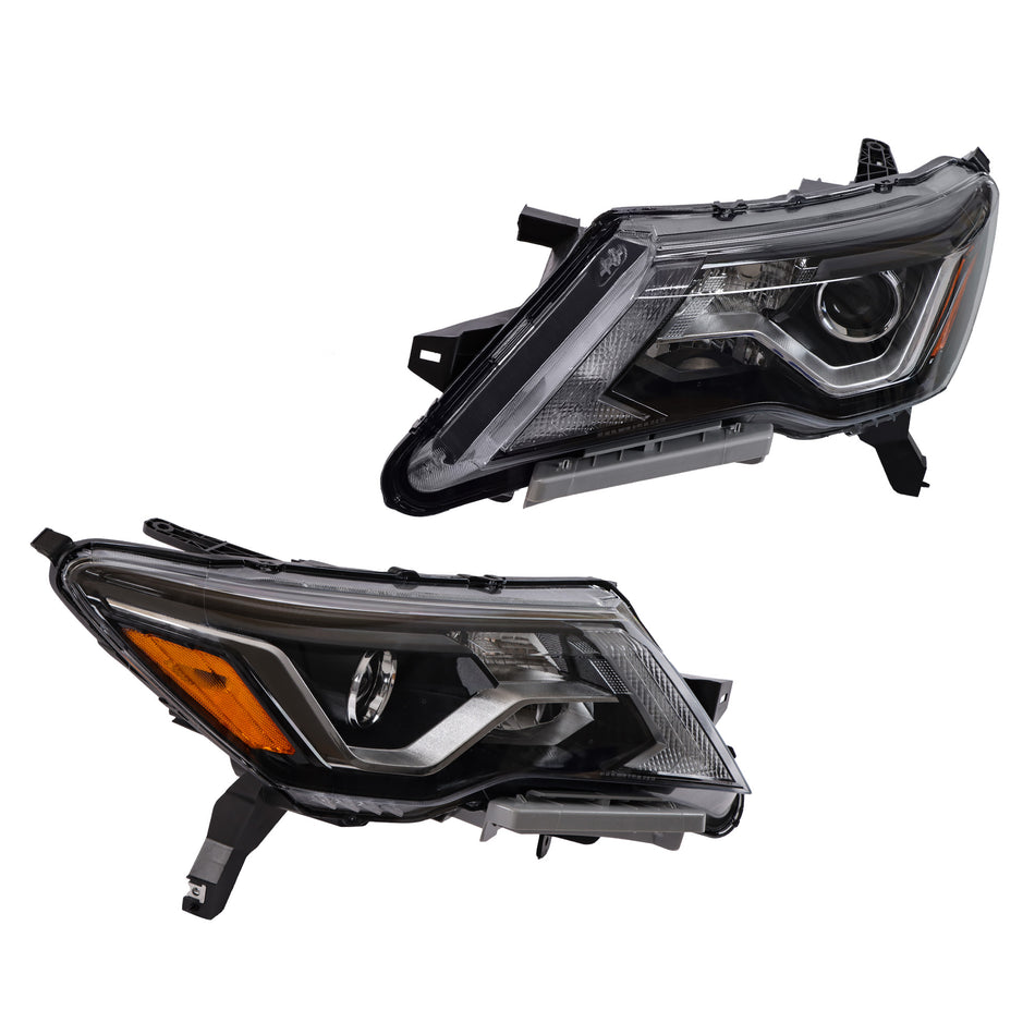 Labwork L+R Headlight For Pathfinder Platinum 2017-2020 S SL SV Halogen LED DRL