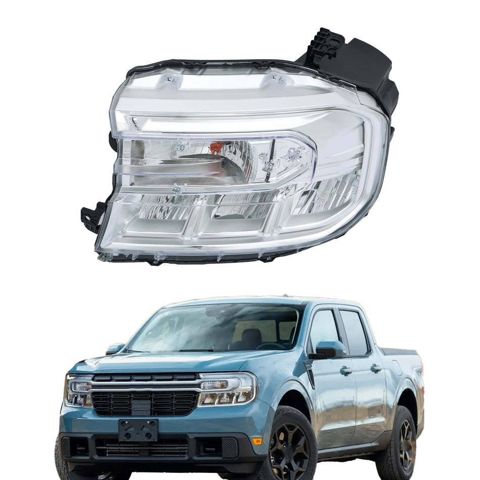 Labwork Left LED Headlight Chrome W/O LED DRL For 2022-2024 Ford Maverick XL/XLT