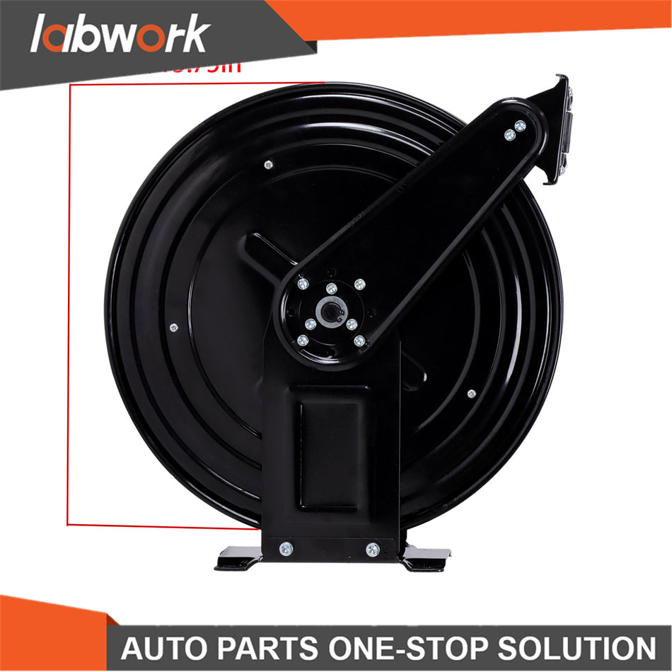 3/8" X 50 FT Auto-Retractable High Pressure Washer Hose Reel For Water/Air/Oil