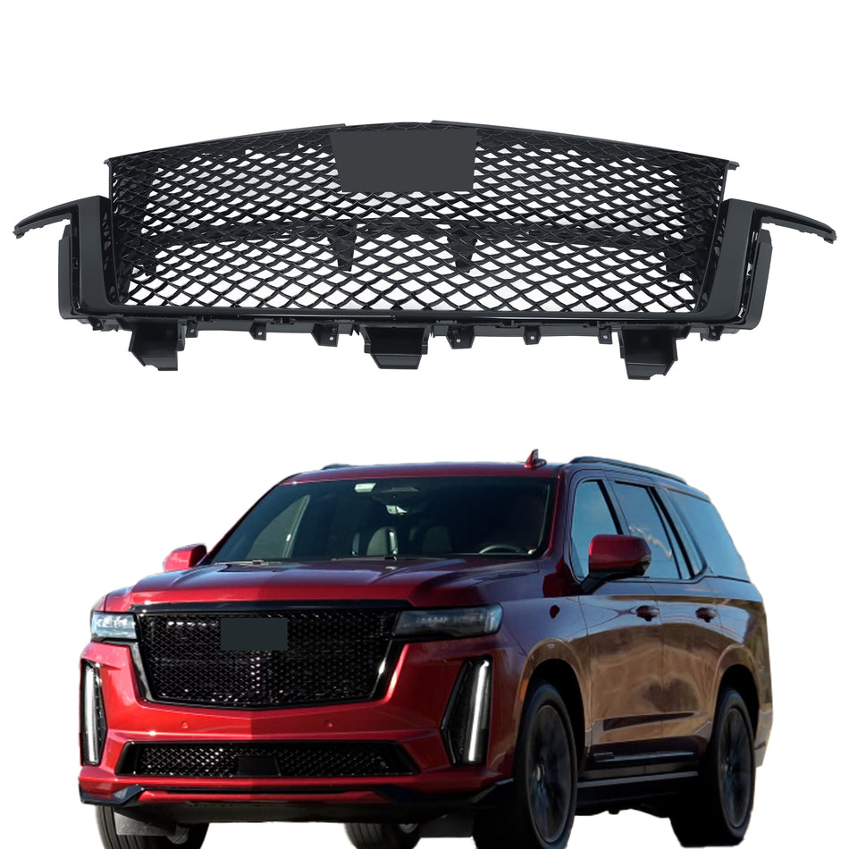 Labwork Front Bumper Upper Grille Black For 2021-2023 Cadillac Escalade 84830289