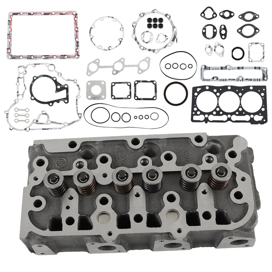 Complete Cylinder Head & Gasket Kit For Kubota D1305 Engine B26 ZD326HL RTV1100