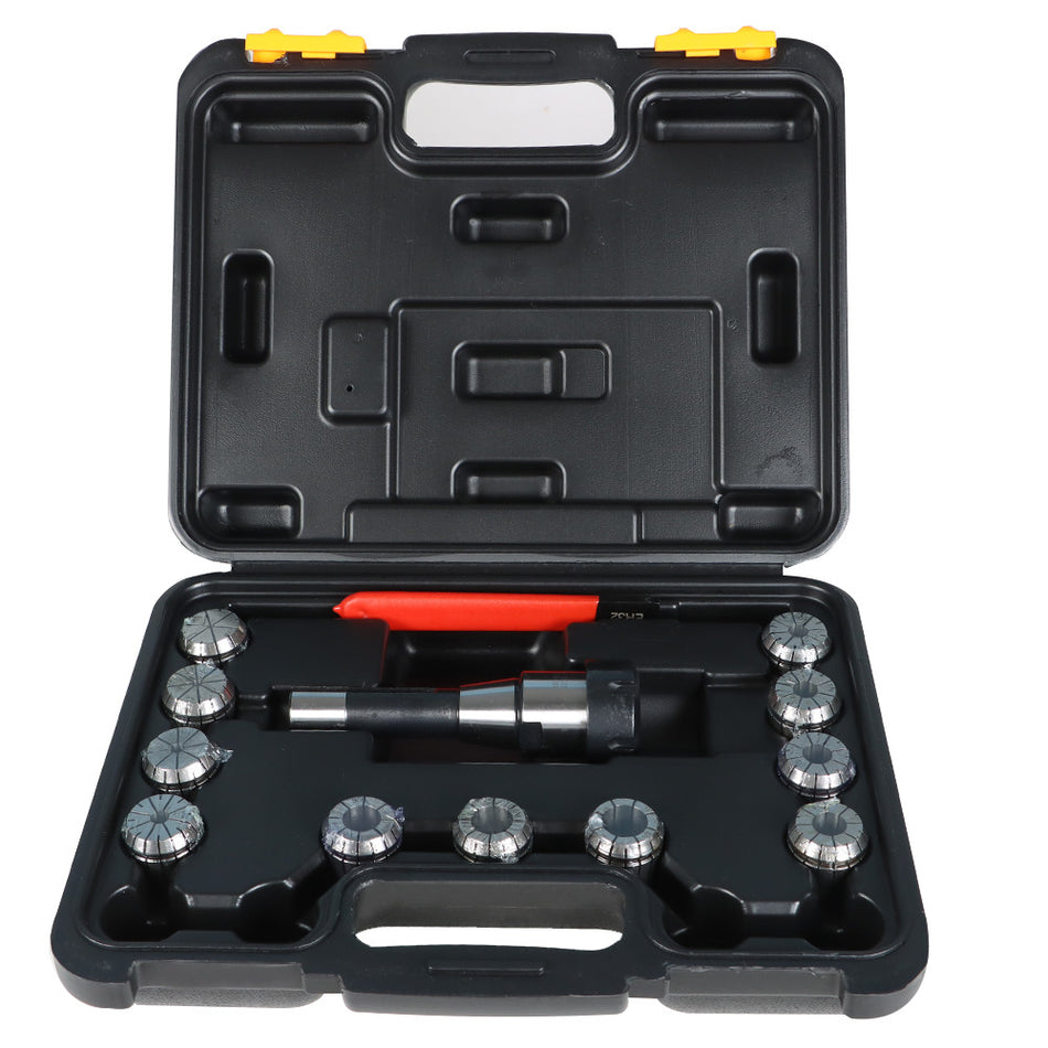 11PC ER32 Collet Set With R8 Shank ER32 Chuck & Spanner For Milling Machine