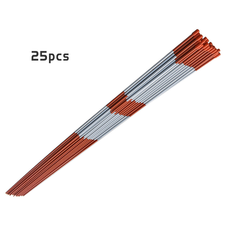 25Pack 6ft Reflective Markers 5/16" Diameter Driveway Markers Snow Stakes Orange