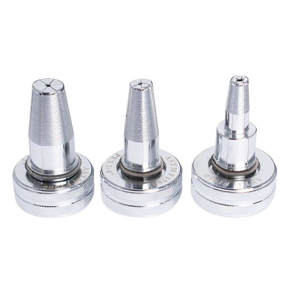 PEX Expansion Tool Kit Tube Expander And 1/2" 3/4" 1" Expander Heads With Case