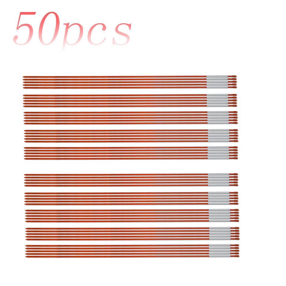 Orange Reflective Markers Driveway Markers Snow Stakes 5/16" Diameter 48In 50Pcs