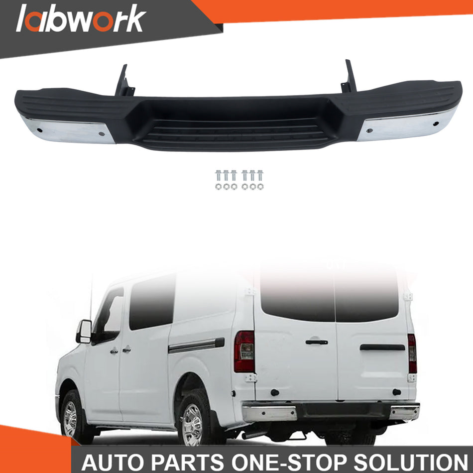 Labwork Rear Bumper Assembly Face Bars Chrome For Nissan NV1500 NV2500 2012-2021