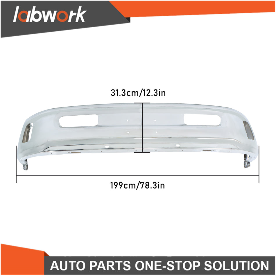 Labwork Steel Front Bumper Face Bar For RAM 1500 2013-2018 W/Fog Light Hole