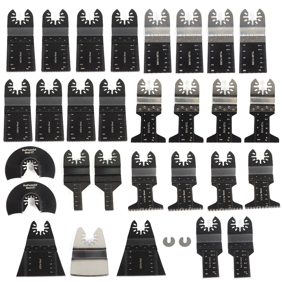 Fits For Wood Metal Drywall 31 Pack Universal Quick Release Multitool Saw Blades