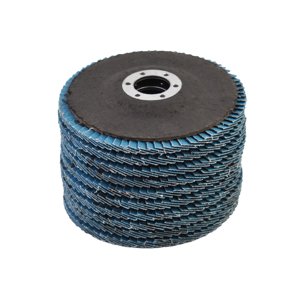 4-1/2In X 7/8In Premium Zirconia Flap Disc Sanding Grinding 40 Grit 10 Pack New