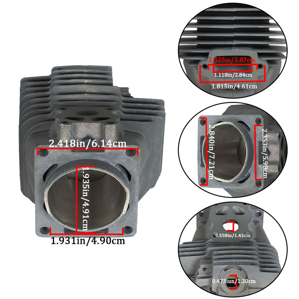 For MS441 MS441C Big Bore Cylinder Piston Kit W/Spark Plug 50mm Chainsaw