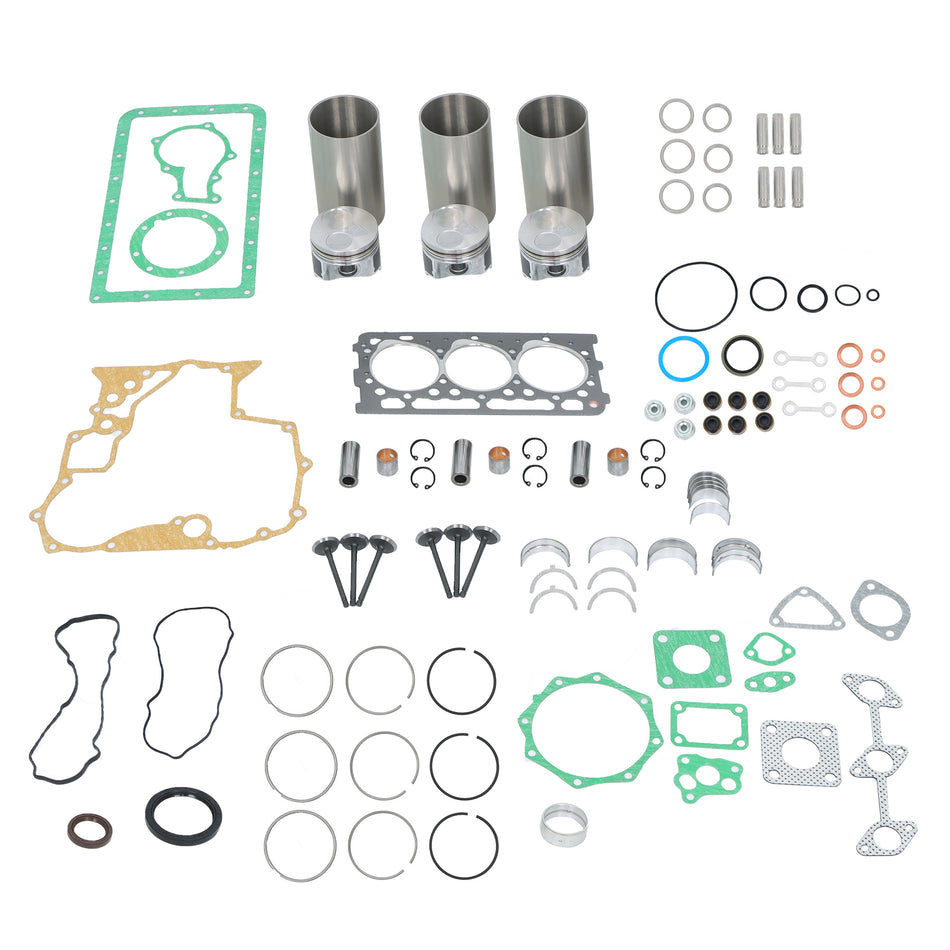 Overhaul Rebuild Kit 3 Cylinders For Kubota D902 Engine KX41-3 BX24 BX25 Tractor