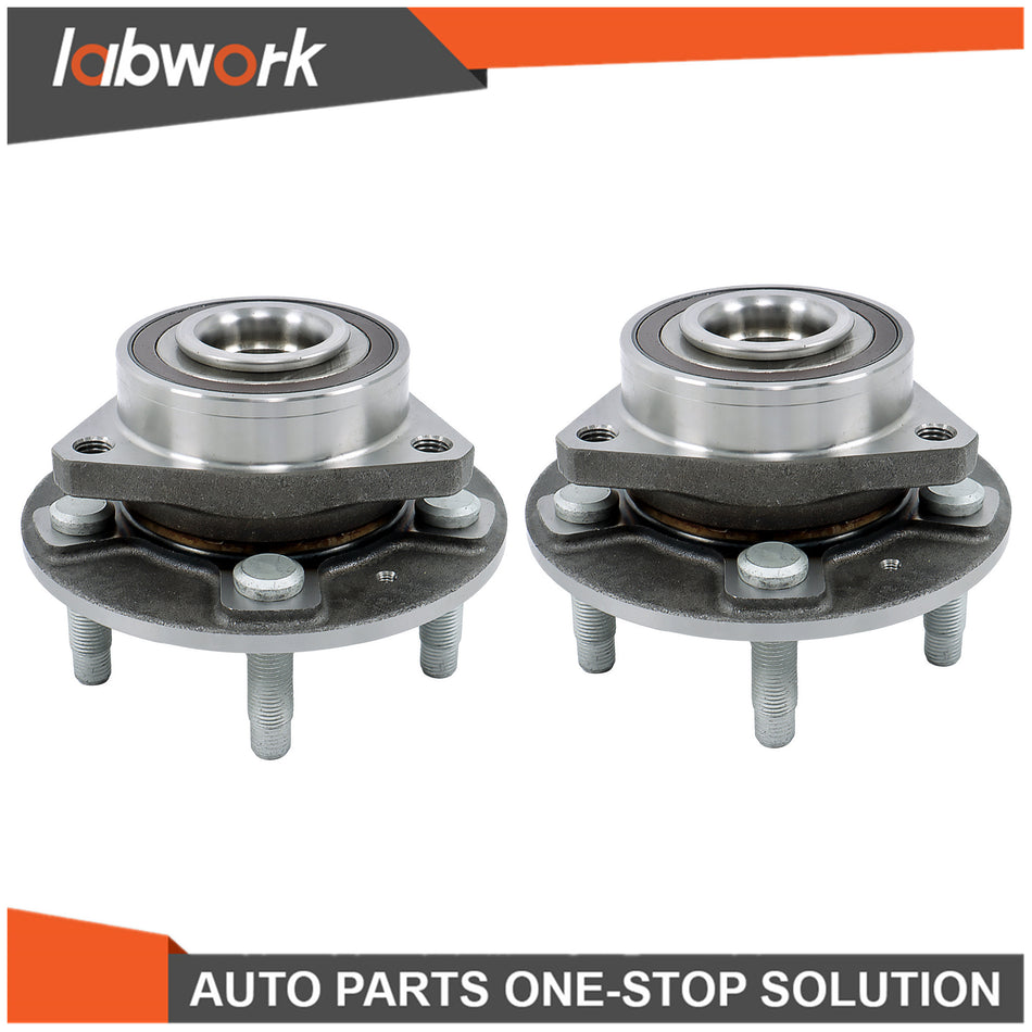 Labwork Set of 2 Front/Rear Wheel Bearing & Hub Assembly 08-19 For Cadillac CTS