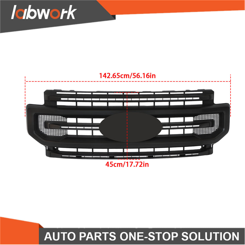 Labwork Matte Black Front Bumper Grille Platinum For Ford F250 2020-2022