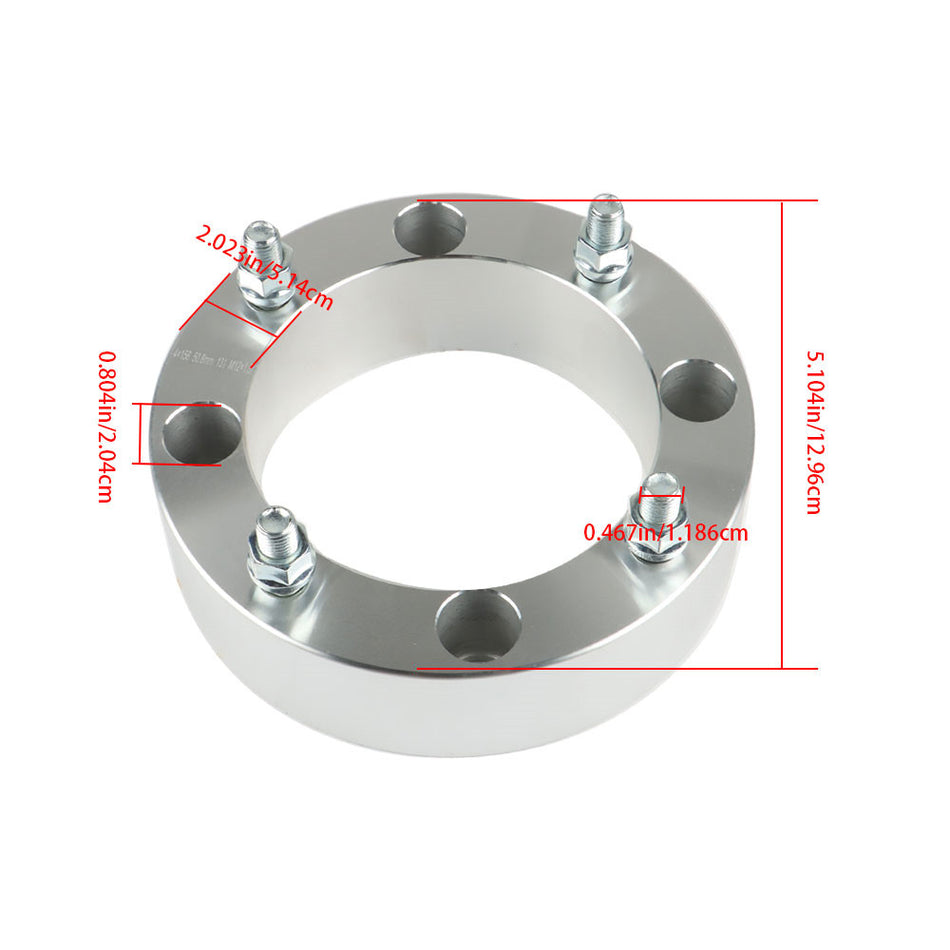4× 2 Inch 4x156mm Wheel Spacers 131mm 12x1.5 For 2015+ Polaris RZR Trail 900